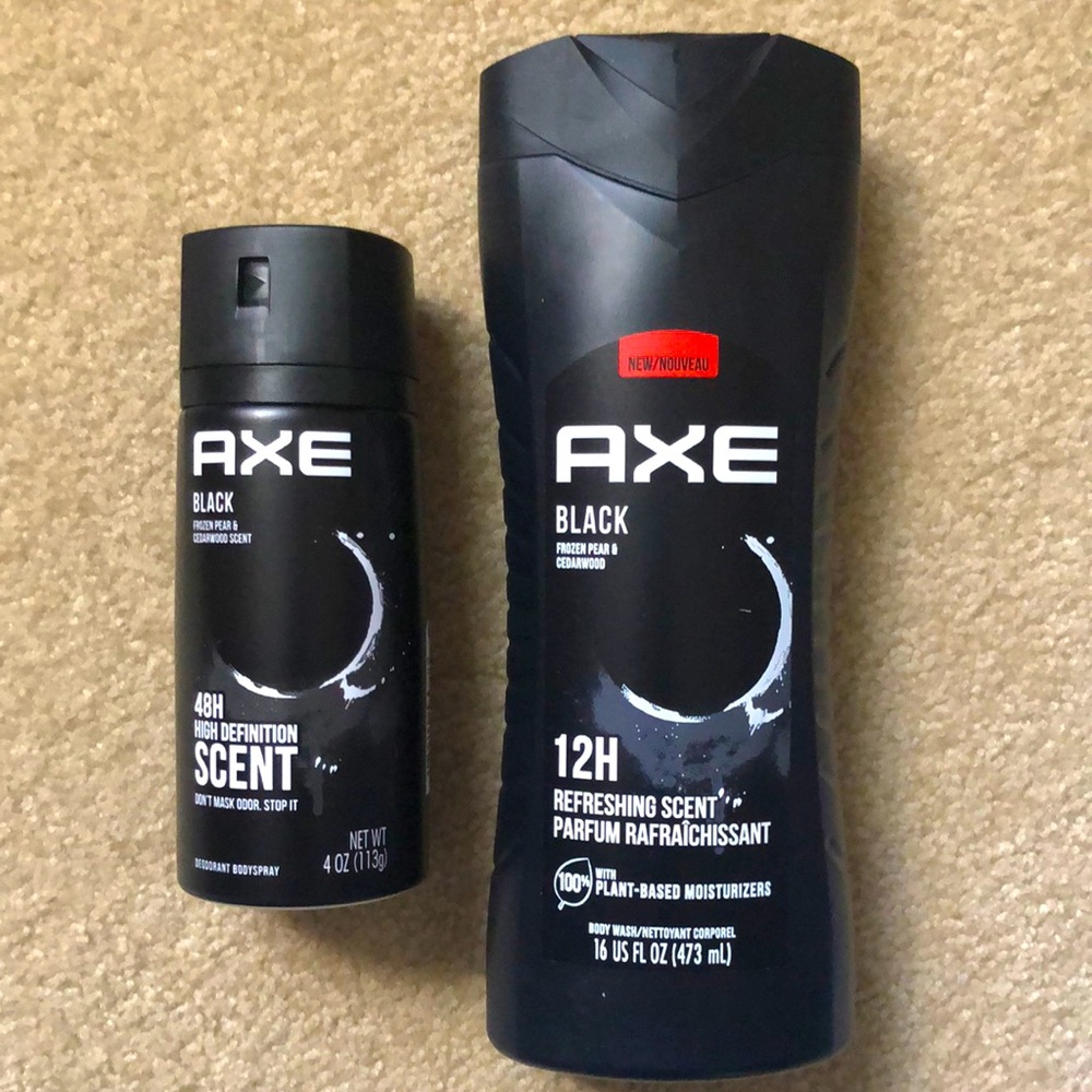 AXE BLACK Set of Body Wash & Deodorant Body Spray (1of EACH)